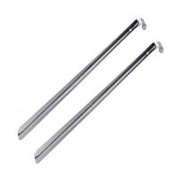 Schoenlepel - 2x - lang - metaal - zilver - 51 cm - schoentrekker Schoenlepel - 2x - lang - metaal - zilver - 51 cm - schoentrekker