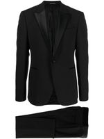 Emporio Armani costume à veste à simple boutonnage - Noir