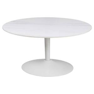 Hioshop Mitol salontafel Ø90cm keramiek wit.