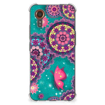 Samsung Galaxy Xcover 7 Back Cover Cirkels en Vlinders Samsung Galaxy Xcover 7 Back Cover Cirkels en Vlinders