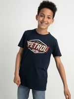 Petrol Industries Jongens Petrol Racing Logo T-Shirt Zwart - 152 - thumbnail