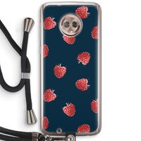 Framboosjes: Motorola Moto G6 Transparant Hoesje met koord