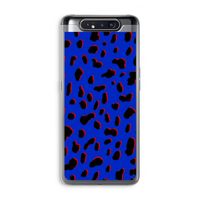 Blue Leopard: Samsung Galaxy A80 Transparant Hoesje