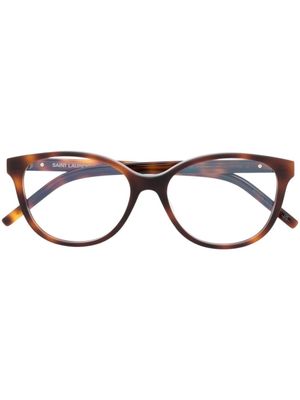 Saint Laurent Eyewear lunettes de vue à monture papillon - Marron