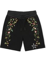 Burberry Kids short à fleurs - Noir