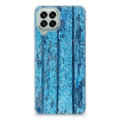 Samsung Galaxy M33 | Bumper Hoesje | Wood Blue