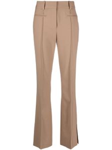 Helmut Lang pantalon de tailleur à coupe évasée - Marron