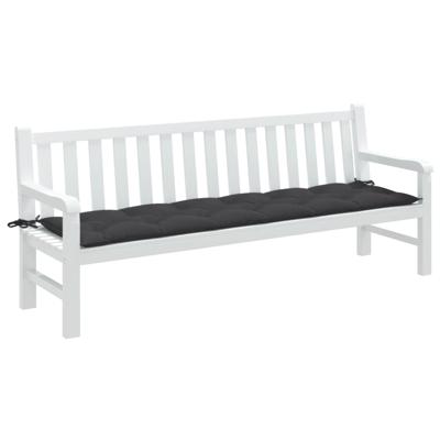 VidaXL Tuinbankkussen 200x50x7 cm stof gemêleerd antracietkleurig