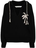 Palm Angels hoodie Palm en maille - Noir - thumbnail