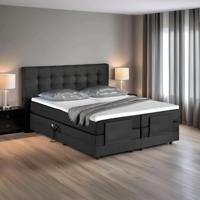 2dekans Elektrische Boxspring King 180 x 200 Zwart/Antraciet [Schade - Niet in originele verpakking]