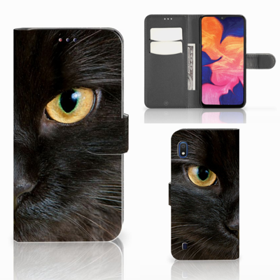 Samsung Galaxy A10 | Telefoonhoesje | Met pasjeshouder | Zwarte Kat