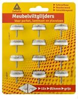 Meubelviltglijder grijs 24mm 12st - Deltafix Meubelviltglijder grijs 24mm 12st - Deltafix