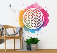 Flower of life yoga muursticker