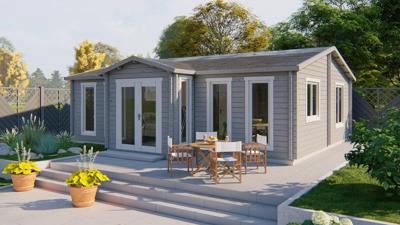 Blokhut - Tuinhuis Mullingar | 70 mm | vuren bruin geïmpregneerd