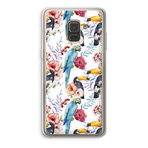 Bloemen tukan: Samsung Galaxy A8 (2018) Transparant Hoesje