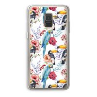 Bloemen tukan: Samsung Galaxy A8 (2018) Transparant Hoesje