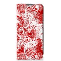 Mobiel BookCase Nokia G11 | G21 Angel Skull Rood