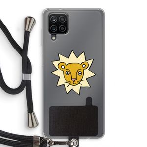 Kleine leeuw: Samsung Galaxy A12 Transparant Hoesje met koord