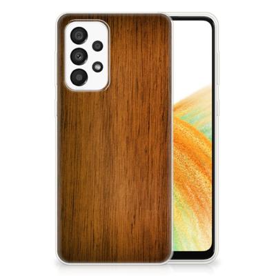 Samsung Galaxy A33 5G | Bumper Hoesje | Donker Hout