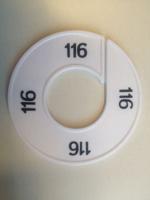 Maatring 9cm wit/zwart 116