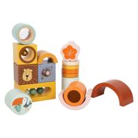 Small Foot - houten ontdekblokken safari, 12dlg.