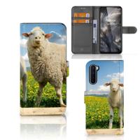 OnePlus Nord | Telefoonhoesje | Met pasjeshouder | Schaap en Lammetje