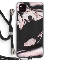 Roze stroom: Pixel 4a 5G Transparant Hoesje met koord