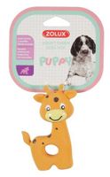 Zolux puppyspeelgoed latex giraffe oranje (7,5X3,5X10 CM) - thumbnail