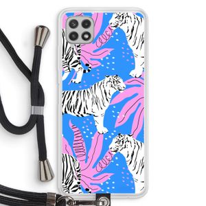 Tijger: Samsung Galaxy A22 4G Transparant Hoesje met koord