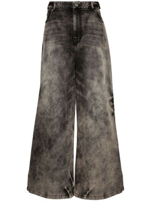 Juun.J pantalon ample à taille ceinturée - Noir