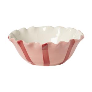 Schaaltje strikjes - roze/rood - ø13x8.7 cm