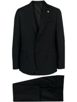 Lardini costume à veste à simple boutonnage - Noir