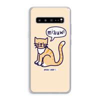 Miauw: Samsung Galaxy S10 5G Transparant Hoesje