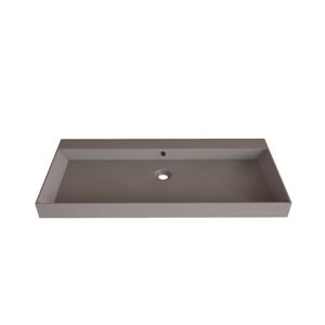 Wastafel Gliss Design Lako 100 cm Zonder Kraangat Mat Leigrijs Gliss Design