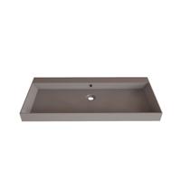 Wastafel Gliss Design Lako 100 cm Zonder Kraangat Mat Leigrijs Gliss Design