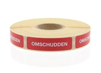 Blockland Strooketiket omschudden rood 44 x 11mm
