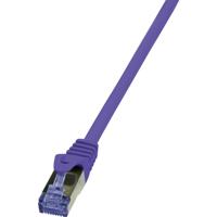 LogiLink CQ305VS RJ45 Netwerkkabel, patchkabel CAT 6A S/FTP 2.00 m Violet Vlambestendig, Halogeenvrij, Snagless 1 stuk(s)