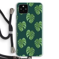 Monstera leaves: Pixel 5a 5G Transparant Hoesje met koord