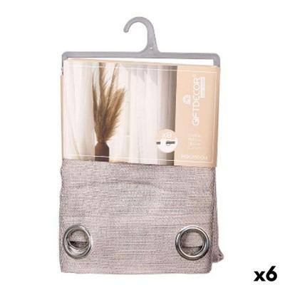 Gordijn Gift Decor Grijs 140 x 260 cm (6 Stuks)