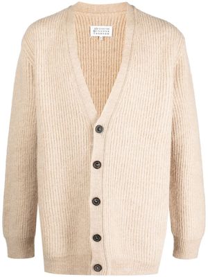 Maison Margiela cardigan en alpaga mélangé à col v - Tons neutres