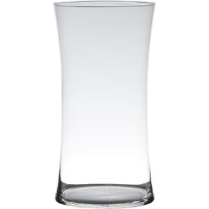 Transparante luxe stijlvolle vaas/vazen van glas 40 x 20 cm