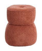 Light & Living Poef 'Leyla' Chenille, kleur Terra