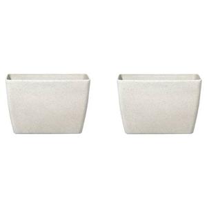 Beliani - BARIS - Bloempot set van 2 - Lichtbeige - Stenenmix