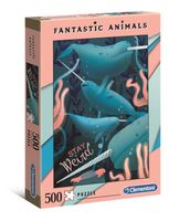 Clementoni Legpuzzel - Fantastic Animals - Narwal - 500 Stukjes - thumbnail