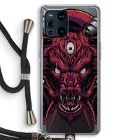 Hell Hound and Serpents: Oppo Find X3 Pro Transparant Hoesje met koord
