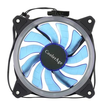 Kleur LED 12cm 3pin computeronderdelen chassis fan computer host Cooling Fan stille ventilator koeling met stroomaansluiting kabel & blauw licht (bla