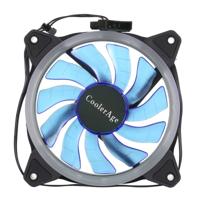 Kleur LED 12cm 3pin computeronderdelen chassis fan computer host Cooling Fan stille ventilator koeling met stroomaansluiting kabel & blauw licht (bla