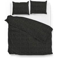 Dekbedovertrek Katoen - Lits-Jumeaux (240x220 cm) - Zwart Katoen - Dessin: Ruiten - Zo!Home - Dekbed-Discounter.nl