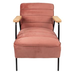 Clayre & Eef Fauteuil met Armleuning 60x69x78 cm Roze Textiel Relax Stoel Roze Relax Stoel