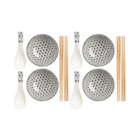 Sushi servies set - 12-delig - keramiek - wit - sushi luxe eet set